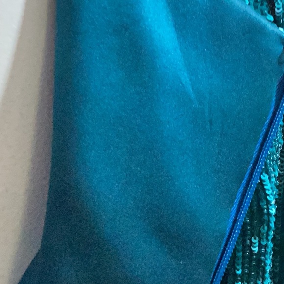 LULYYANG COUTURE TURQ SPARKLE DRESS. AMAZING VINTAGE HERE.  THE PERFECT IT DRESS - Picture 7 of 8